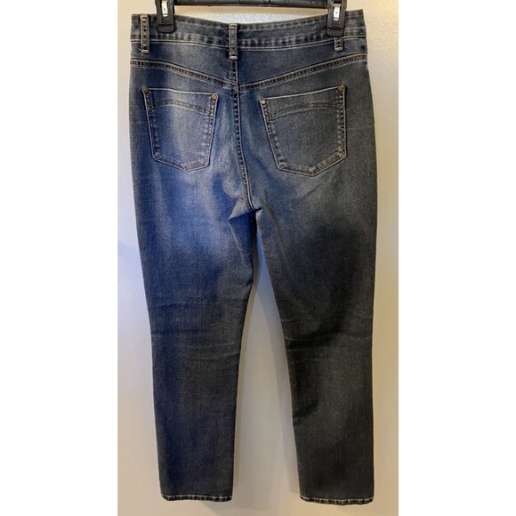 Black Daisy Jeans Juniors Size 9/29 Kate Straight Leg Mid Rise Faded Denim - Picture 7 of 7